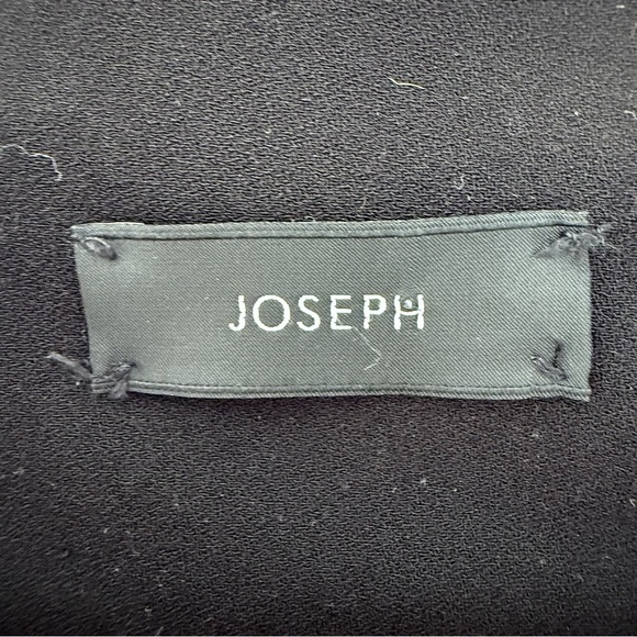 Joseph black crepe Stellina wrap front sleeveless dress - size 38 (US 6) - Picture 7 of 8